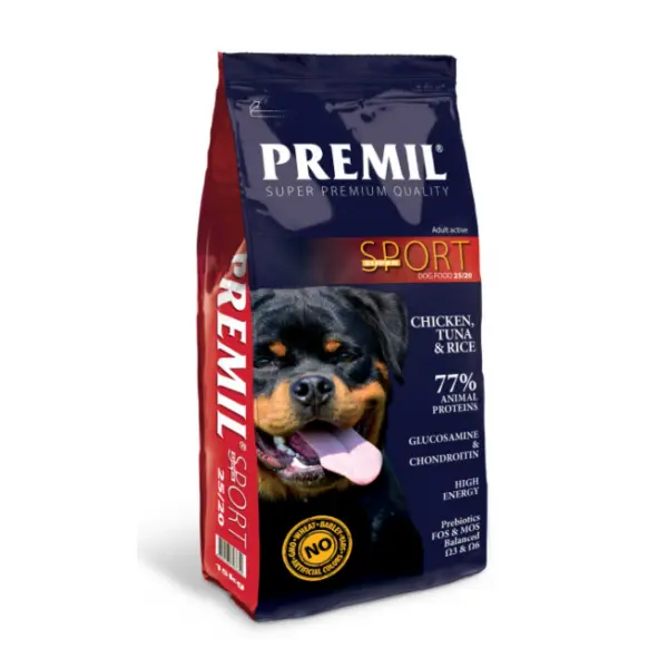 Premil Super Sport 25/20 - пълноценна високо енергийна храна с пилешко и патешко месо