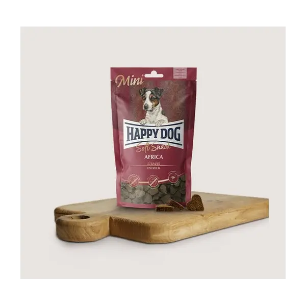 Happy Dog Soft Snack Mini Africa - мек снакс с месо от щраус за кучета от дребни породи - 100 гр