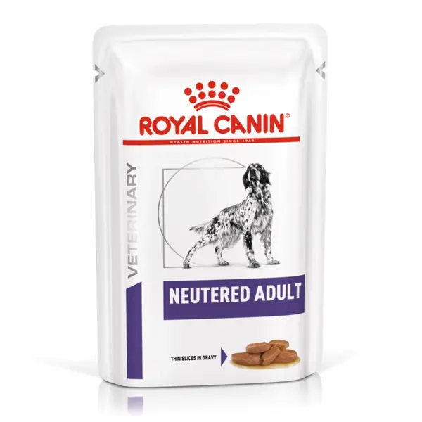 Royal Canin Neutered Adult Pouch - за кастрирани кучета или кучета с предразположеност към наддаване на тегло  - 12х100 гр