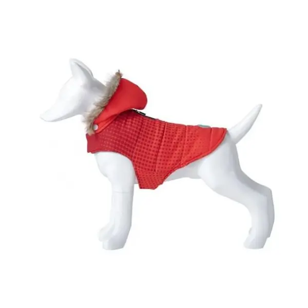 FreeDog Abrigo Red Dot - яке за кучета, червен цвят на точки, различни размери
