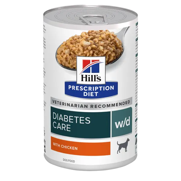 Hill's PRESCRIPTION DIET w/d Diabetes Care - лечебна мокра храна за кучета с диабет, с пилешко