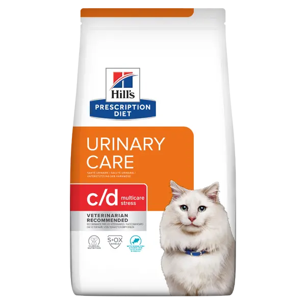 Hill's PRESCRIPTION DIET c/d Urinary Stress with Ocean Fish - лечебна суха храна за котки с уринарни проблеми, идиопатичен цистит - с океанска риба
