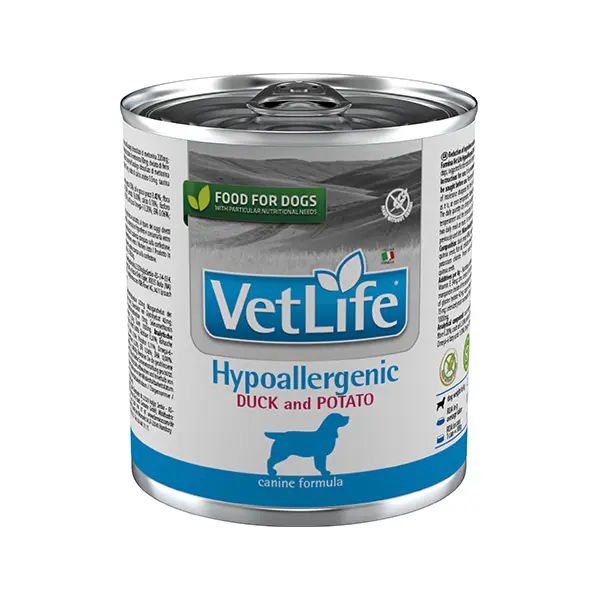 Farmina Vet Life Hypoallergenic Duck&Potato -пълноценна диетична храна за кучета с хранителна алергия. С патица и картофи 300 гр
