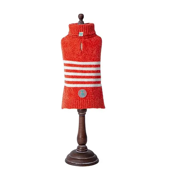 FreeDog Jersey Comfy Rojo - пуловер за кучета, червен на райета, различни размери