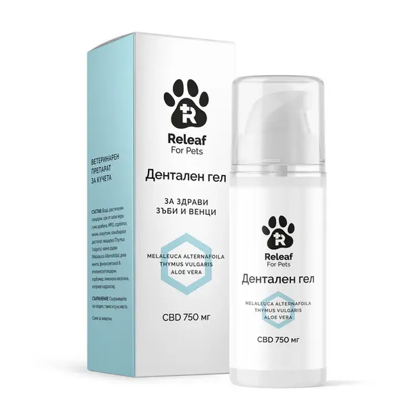 Releaf For Pets - дентален гел 3% CBD - за здрави зъби и венци - 25мл.