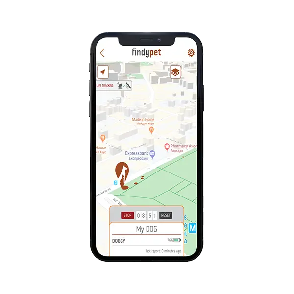 FindyPet - GPS тракер за проследяване и намиране на вашето куче