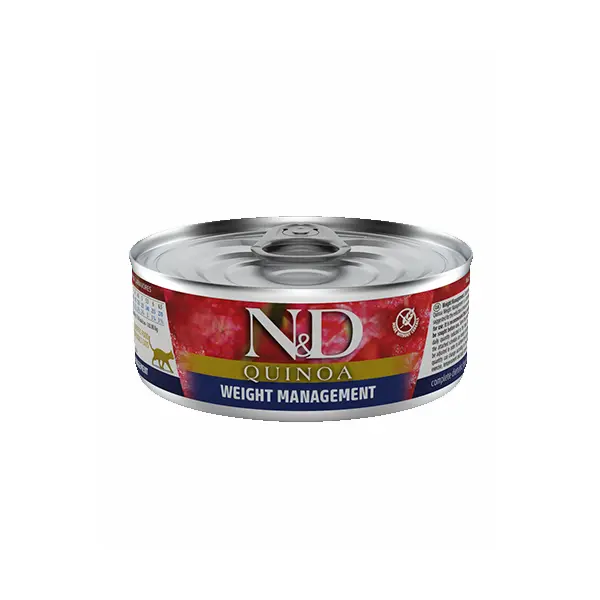 N&D Quinoa Weight Management - 80гр. За контрол на теглото с агнешко и броколи.