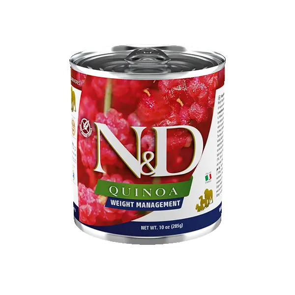 N&D Quinoa Weight Management - 285гр. за контрол на теглото с агнешко и броколи