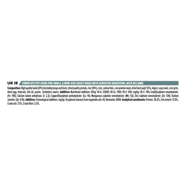 PRO PLAN Small & Mini Adult Sensitive Digestion за кучета в зряла възраст от дребни породи с чувствителен стомах, суха храна, с агне
