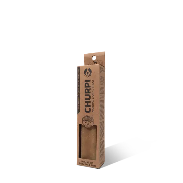 CHURPI Natural Dog Snack Large - Натурално дентално лакомство за кучета от средни породи до 25 кг, 15-17 см, 130 гр