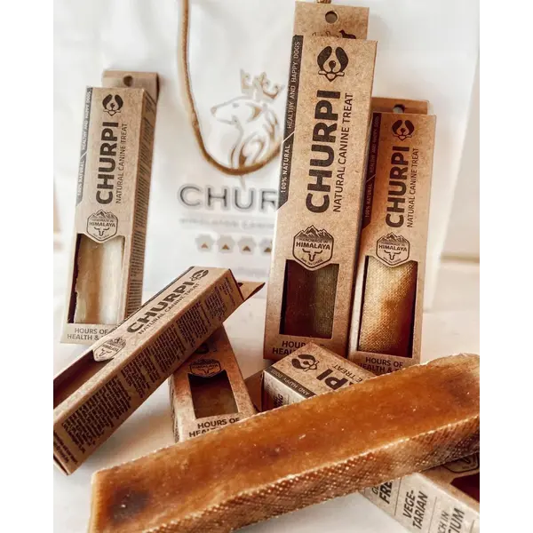CHURPI Natural Dog Snack Small - Натурално дентално лакомство за кучета от мини породи, 7-9 см, 33 гр