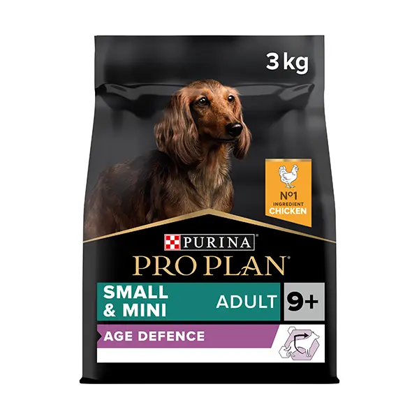 Pro Plan AGE DEFENCE Small&Mini Adult  9+ - 3 кг - за възрастни кучета от малки и мини породи над 9 год, с  пиле