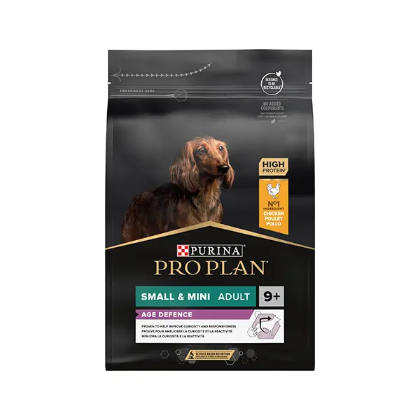 Pro Plan AGE DEFENCE Small&Mini Adult  9+ - 3 кг - за възрастни кучета от малки и мини породи над 9 год, с  пиле