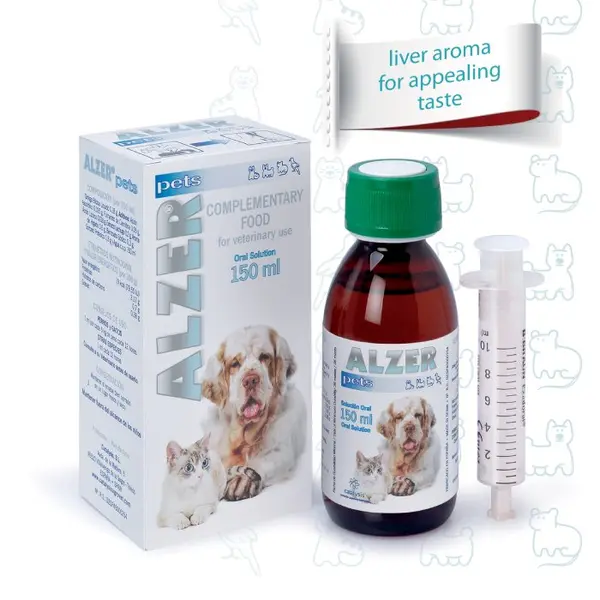 ALZER Pets - Подобрява качеството на живот на възрастните кучета, за кучета с когнитивни нарушения - сироп 30 мл