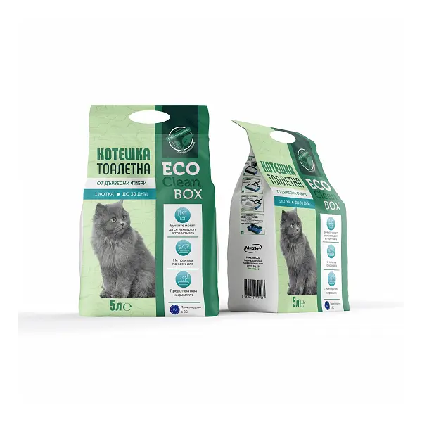 Eco Clean Box 5L - котешка постелка от дървесни фибри (на пелети)