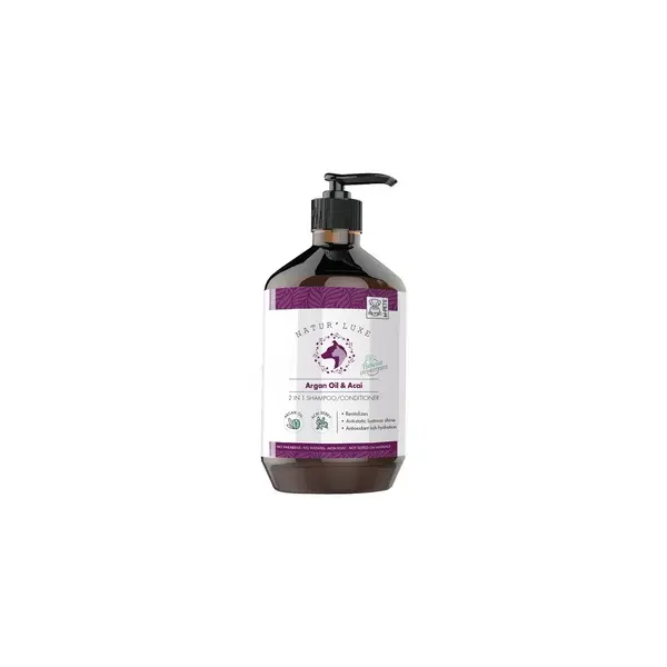 M-pets NATUR`LUXE Argan Oil Acai 2 in 1 Shampoo/Conditioner - Шампоан и балсам за куче с арганово масло и акай