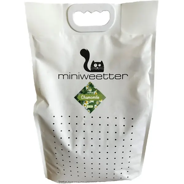 Miniweetter Chamomile - Биоразградима соева котешка тоалетна с аромат на Лайка