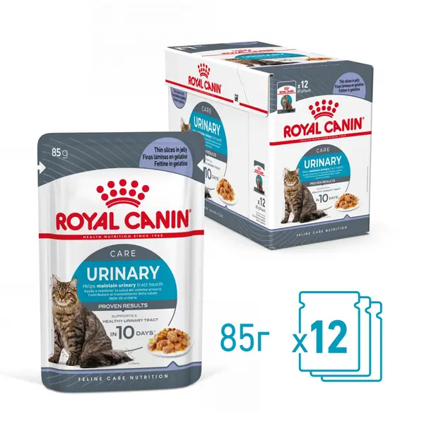 ROYAL CANIN CARE URINARY IN JELLY 12x85g - храна за котки в зряла възраст с уринарна чувствителност – пауч парченца в желе