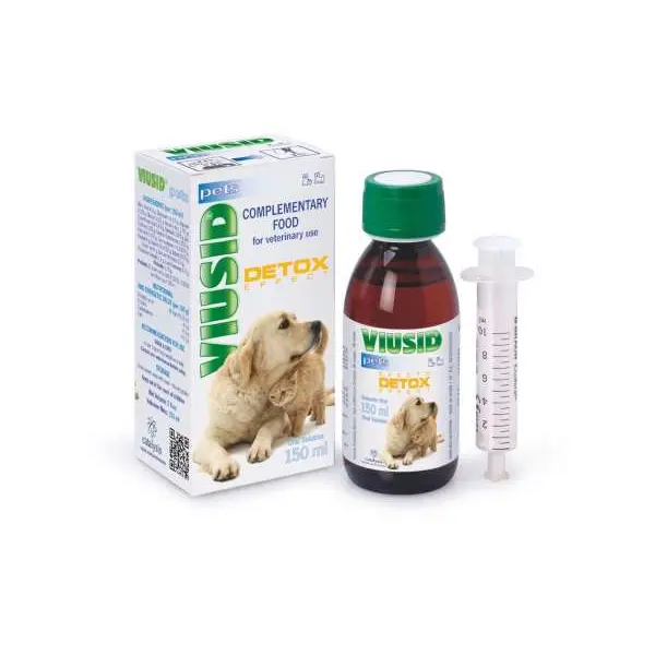 VIUSID Detox Pets - Пребиотик и пробиотик за кучета и котки - сироп 30 мл