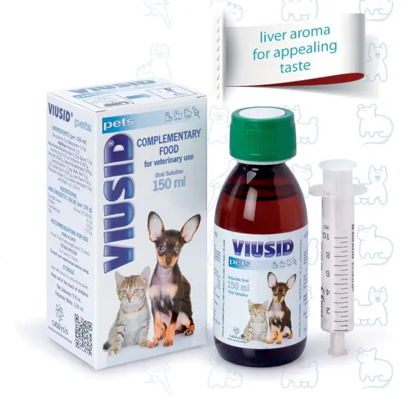 VIUSID Pets - Мощен имуностимулатор за кучета и котки с антивирусно действие - сироп 150 мл