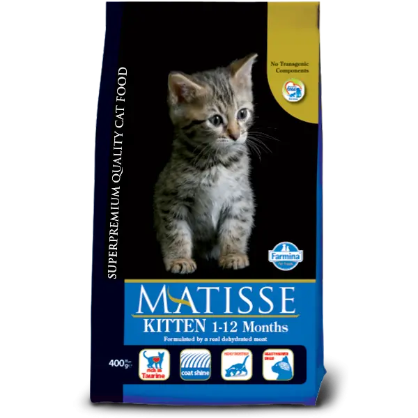 MATISSE KITTEN 400 g –  пълноценна и балансирана суха храна за котенца и бременни или кърмещи котки
