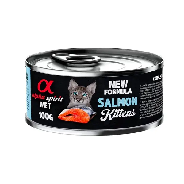 Alpha Spirit Kitten Salmon - консерва за малки котенца със сьомга 100 гр