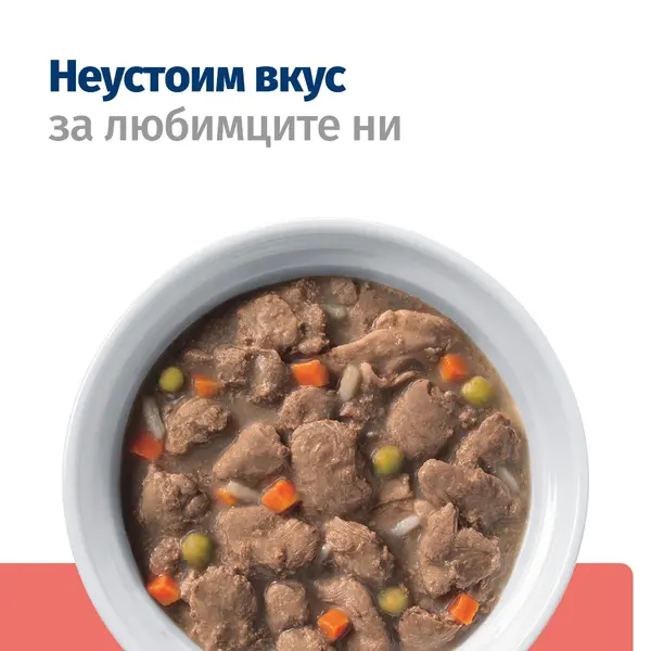 Hill's PRESCRIPTION DIET ON-CARE STEW – лечебна мокра храна за кучета, страдащи от тежки заболявания, с пилешко и зеленчуци, консерва 354 гр