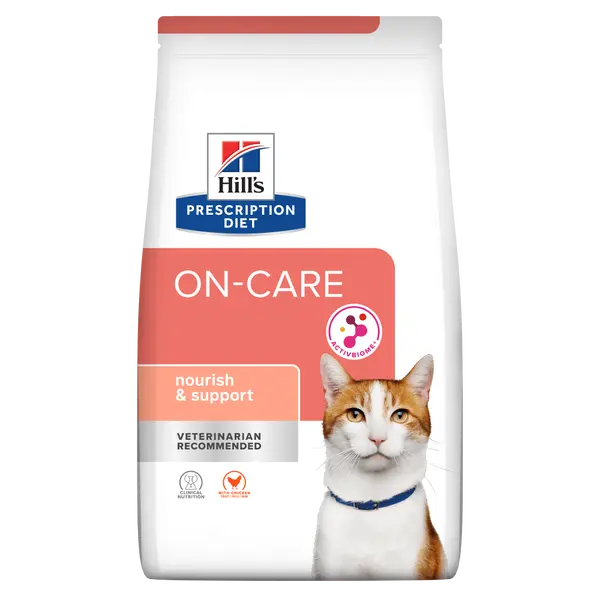 Hill's PRESCRIPTION DIET FELINE ON-CARE – лечебна суха храна за котки, страдащи от тежки заболявания, с пилешко 1,5 кг