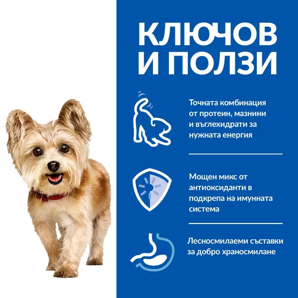 Hill's Science Plan Small & Mini Mature Mousse Chicken - Пълноценна мокра храна за кучета от дребни породи в напреднала възраст 7+ години, фин мус с пилешко, консерва 200 гр