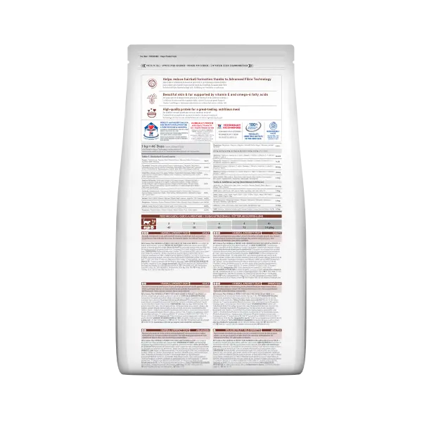 Hill's Science Plan Feline Adult Hairball & Perfect Coat Chicken – пълноценна суха храна за котки от 1 до 6 години, за намаляване на космените топки и за красива козина, с пилешко - 7 кг