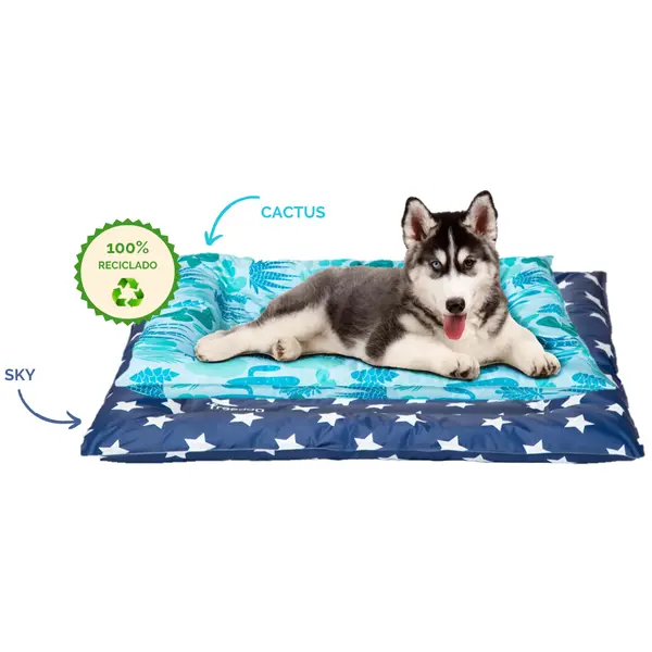 FreeDog Cooling Cushion Sky - охлаждащо легло -56 х 66 см-Кактус