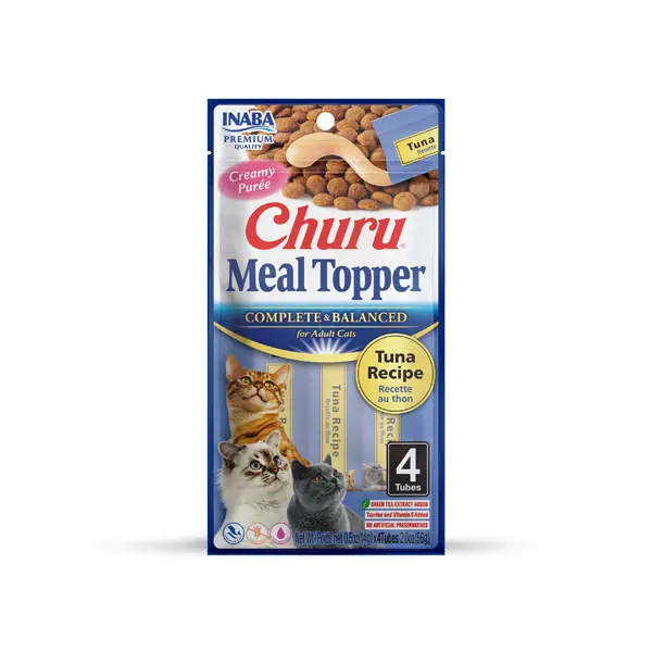 Inaba Churu Meal Topper with Tuna - Кремообразно лакомство или овкусител за котка с риба тон 4 бр
