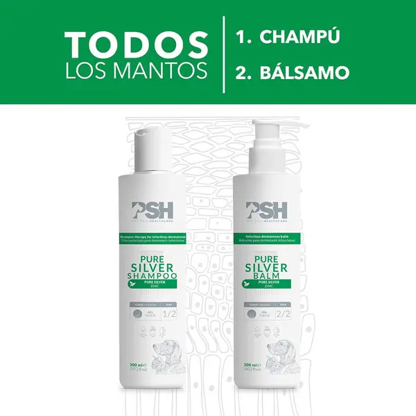 PSH Pure Silver Шампоан - Шампоан със сребро, 300 мл