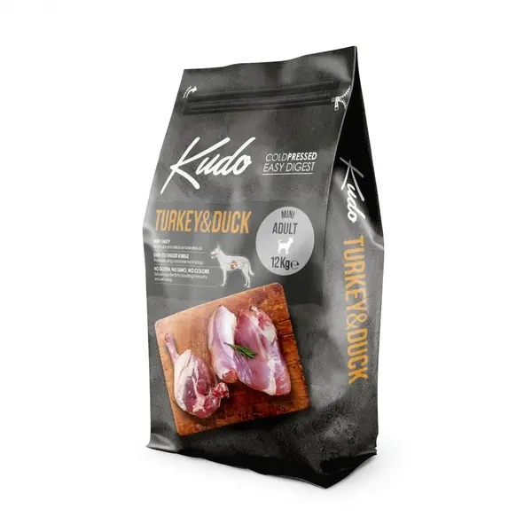 Kudo Low Grain Turkey / Duck Mini Adult 12 Kg - за мини породи над 1 година