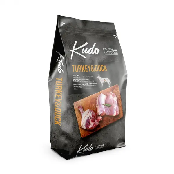Kudo Low Grain Turkey / Duck Mini Adult - храна за кучета от дребни породи над 1 година, с патешко , 3кг