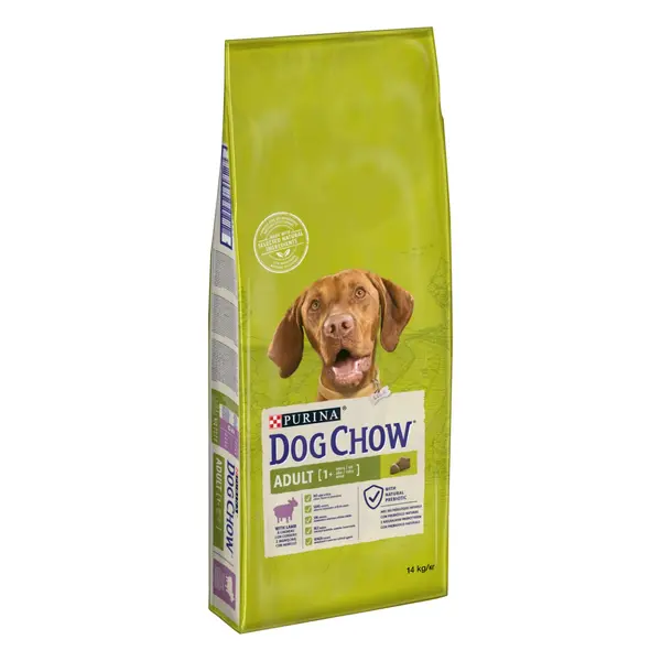 Dog Chow Adult Lamb - пълноценна суха храна за кучета в зряла възраст с агнешко - 14 кг