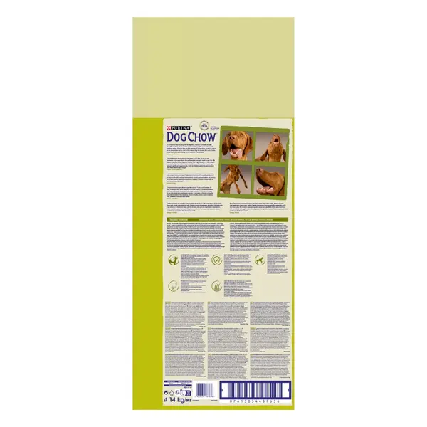 Dog Chow Adult Lamb - пълноценна суха храна за кучета в зряла възраст с агнешко - 14 кг