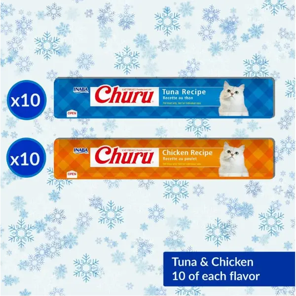 Inaba Churu Christmas Box - Коледна кутия с 20 брооя лакомства за котка
