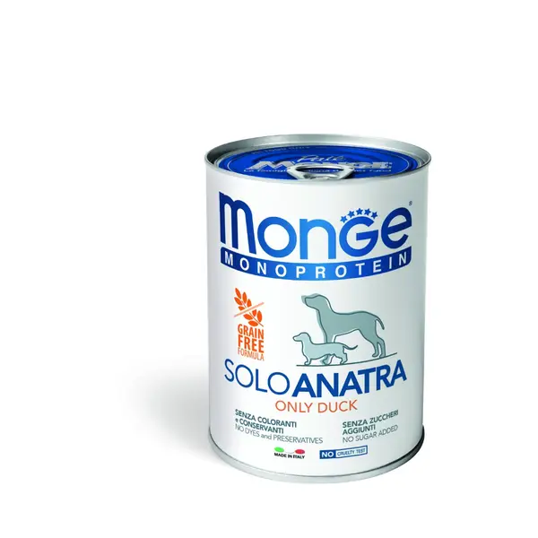 Monge Monoprotein Paté only Duck - Консерва пастет за кучета в зряла възраст с патешко - 400 г