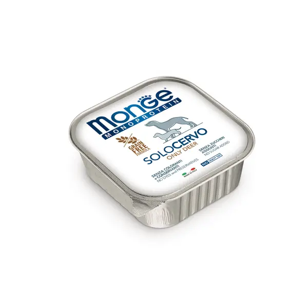 Monge Monoprotein Paté only Deer - Терин пастет за кучета в зряла възраст с еленско - 150 г