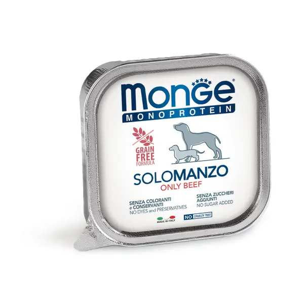 Monge Monoprotein Paté only Beef - Терин пастет за кучета в зряла възраст с телешко - 150 г