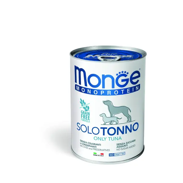 Monge Monoprotein Paté only Tuna- Консерва пастет за кучета в зряла възраст с риба тон - 400 г