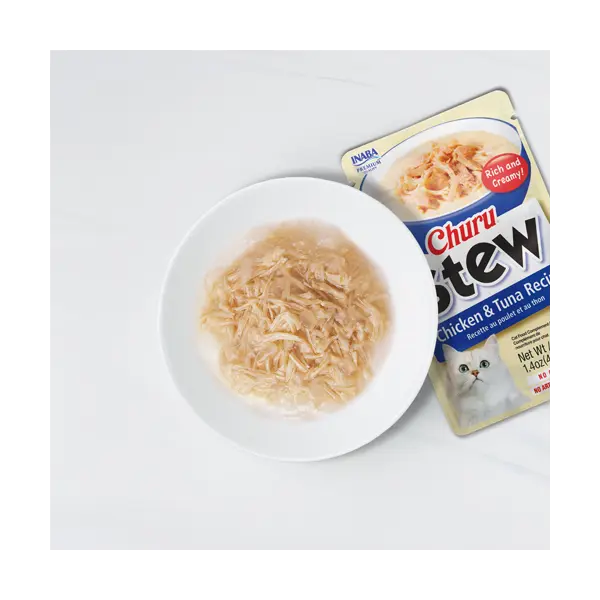 Inaba Chicken with Tuna Recipe - Пауч за котки пилешка яхния и риба тон, 40 гр