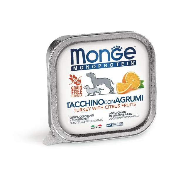 Monge Monoprotein Paté Turkey with Citrus Fruits - Терин пастет с пуешко и цитрусови плодове - 150 г