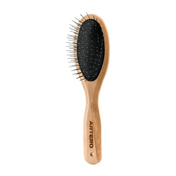 Artero Nova - Metal Pin Brush - Универсална иглена четка с бамбукова дръжка M