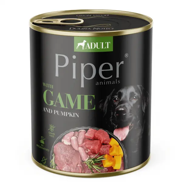 Piper  Adult Dog храна за кучета с дивеч, тиква и розмарин, 800 г