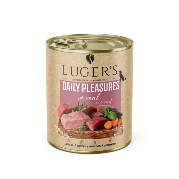 Luger`s  Dog храна за кучета с телешко и моркови, 800 г