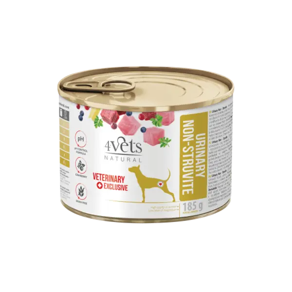 4Vets Dog Natural Urinary консервирана храна за кучета, при проблеми с уринарния тракт, 185 г