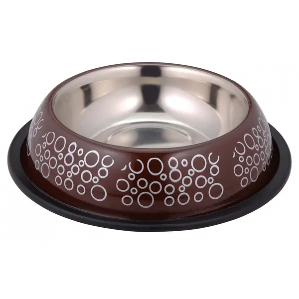 Anipro  Bubbles No Slip метална купа кафява 33 см, 2 л