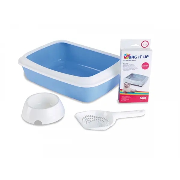 Savic  Iriz starter kit litter tray – комплект за котешка тоалетна, син цвят